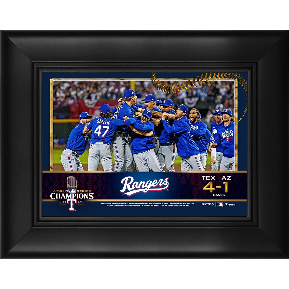 Texas Rangers Unsigned 2023 World Series Champions 5" x 7" Framed Collage