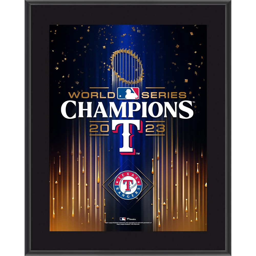 Texas Rangers 2023 World Series Champions 10.5" x 13" Sublimated Plaque
