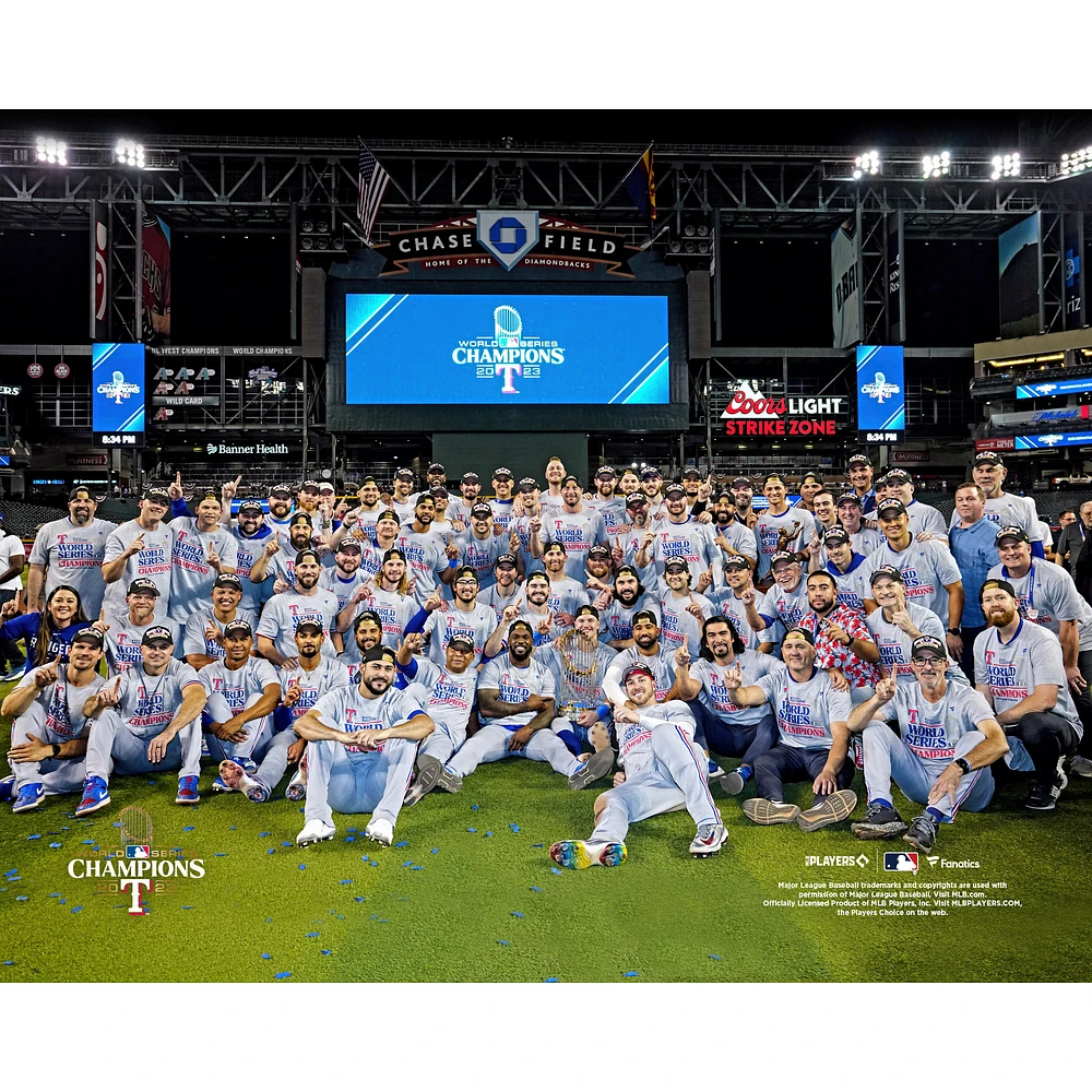 Texas Rangers Unsigned 2023 World Series Champions Celebration Photograph