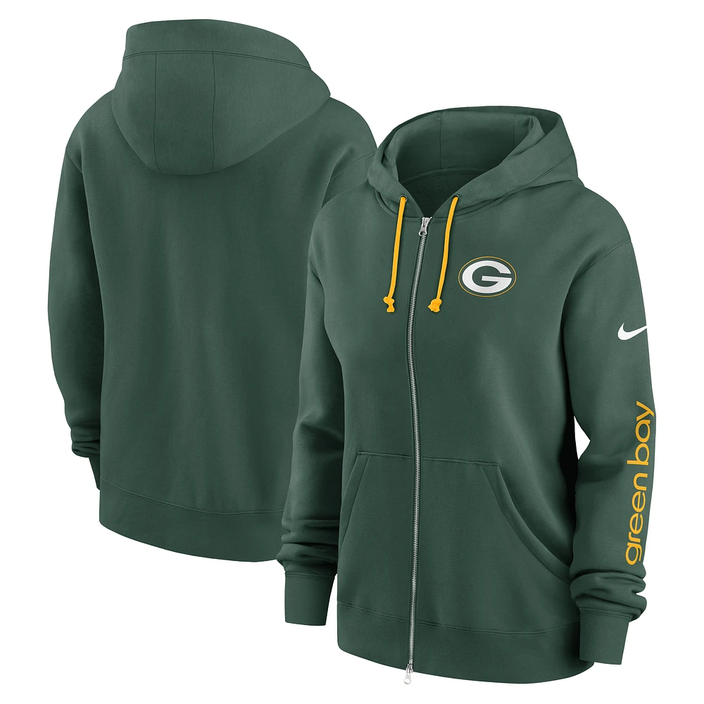 Women's Nike Green Bay Packers Phoenix Full-Zip Hoodie