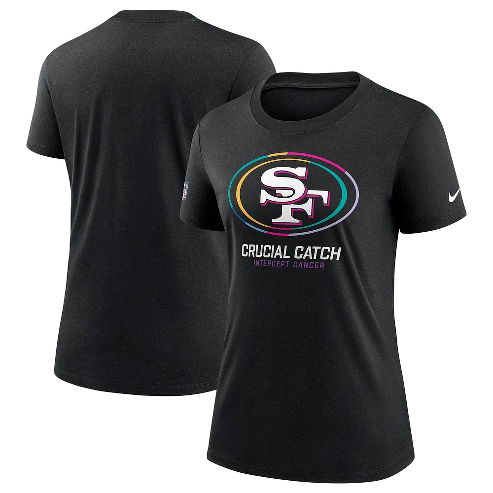 Women's Nike Black San Francisco 49ers 2024 NFL Crucial Catch Tri-Blend T-Shirt
