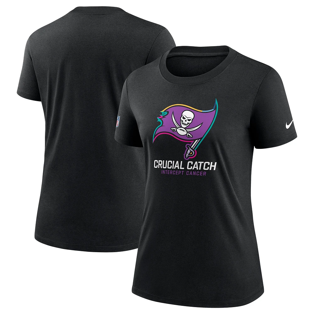 Women's Nike Black Tampa Bay Buccaneers 2024 NFL Crucial Catch Tri-Blend T-Shirt