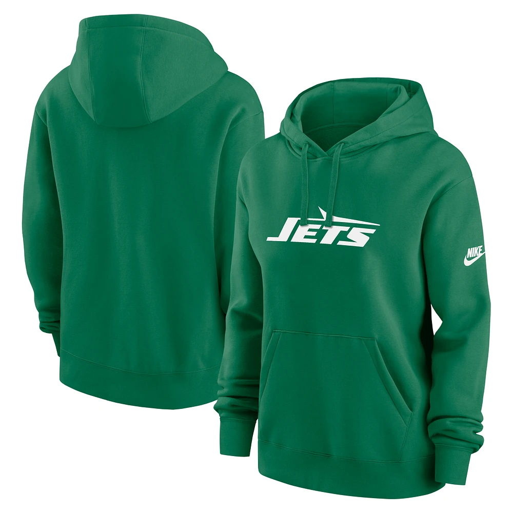 Women's Nike New York Jets Club Fleece Pullover Hoodie