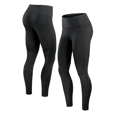 Women's Nike Black San Francisco 49ers Edge Wordmark Performance Leggings