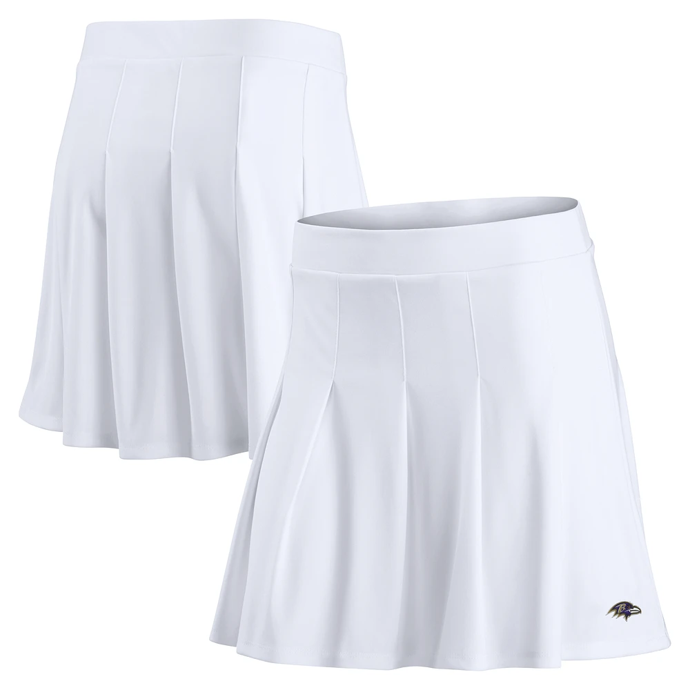 Women's Fanatics White Baltimore Ravens Primary Logo Tennis Skort