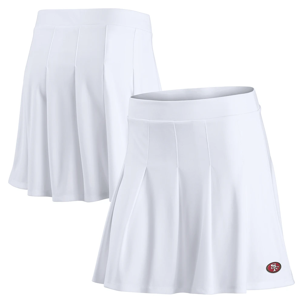 Women's Fanatics White San Francisco 49ers Primary Logo Tennis Skort