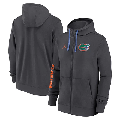 Men's Jordan Brand Anthracite Florida Gators 2024 Sideline Full-Zip Hoodie