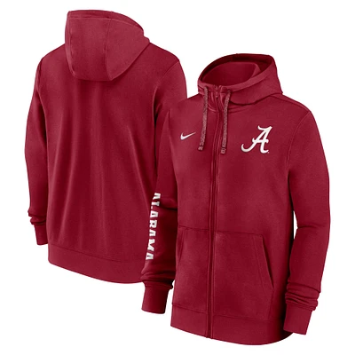 Men's Nike Crimson Alabama Crimson Tide 2024 Sideline Full-Zip Hoodie