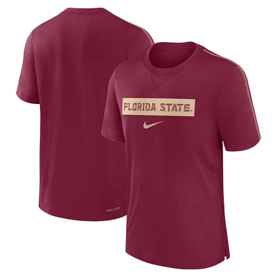 Men's Nike Garnet Florida State Seminoles 2024 Sideline Player Performance Tri-Blend T-Shirt