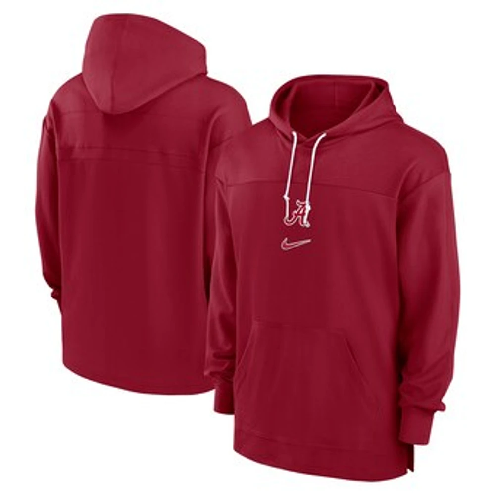 Men's Nike Crimson Alabama Crimson Tide 2024 Sideline Jersey Performance Pullover Hoodie