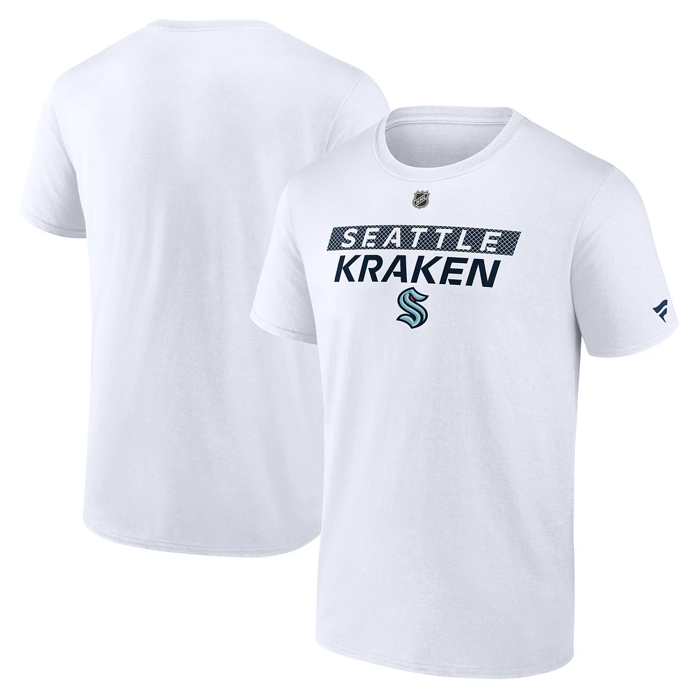 Men's Fanatics White Seattle Kraken Authentic Pro Core Primary T-Shirt