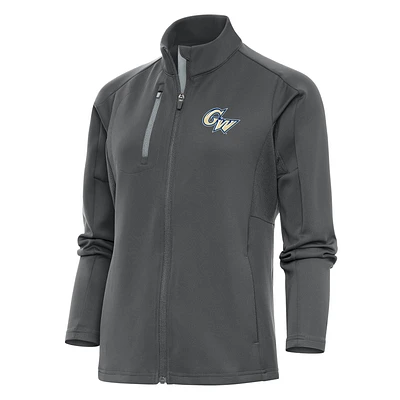 Women's Antigua Pewter George Washington University Generation Full-Zip Jacket