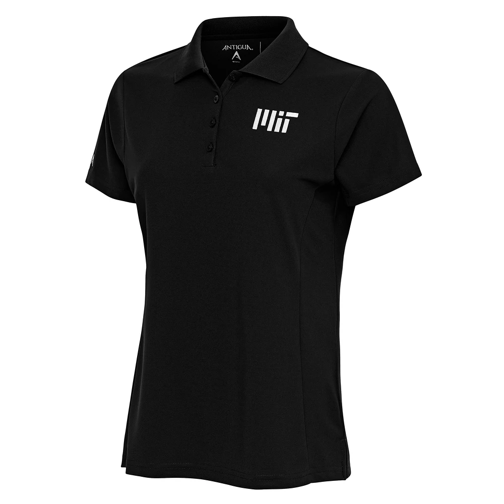 Women's Antigua Black MIT Engineers Legacy Pique Polo