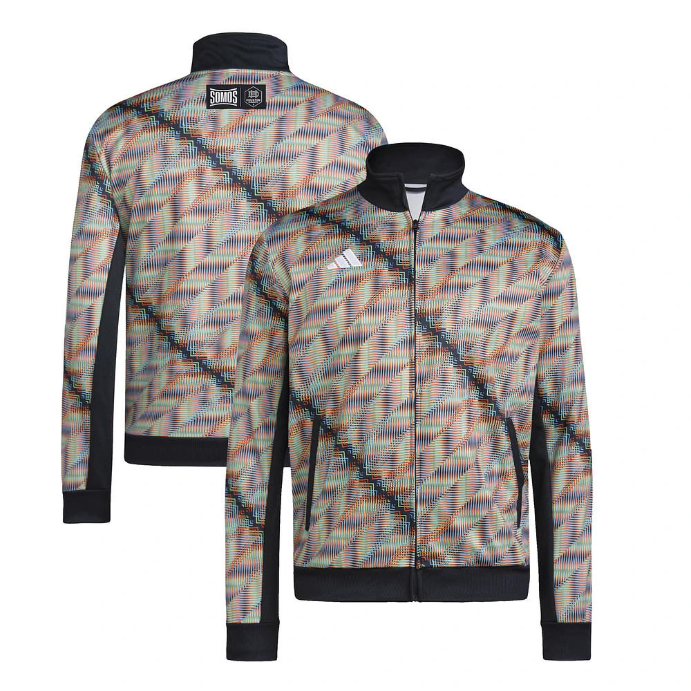 Men's adidas Black Houston Dynamo FC 2024 Hispanic Heritage Full-Zip Track Jacket