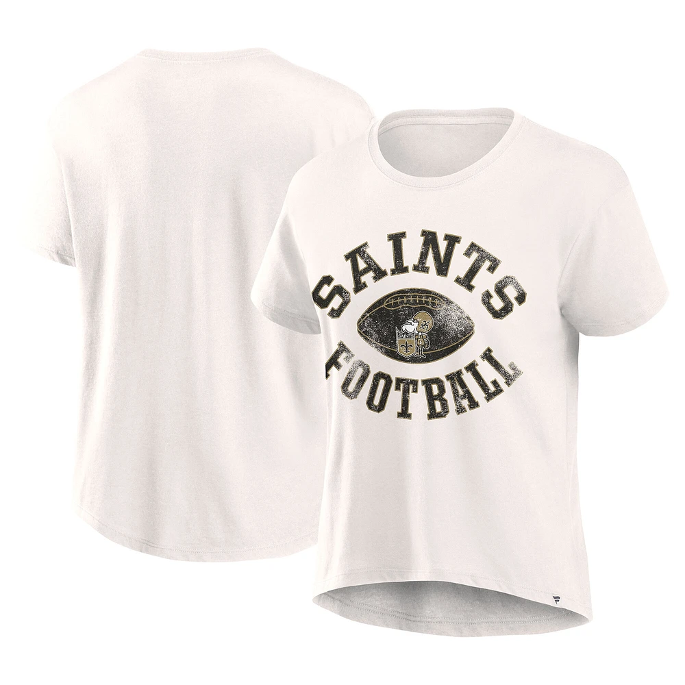 Women's Fanatics Cream New Orleans Saints Football Home Fashion T-Shirt