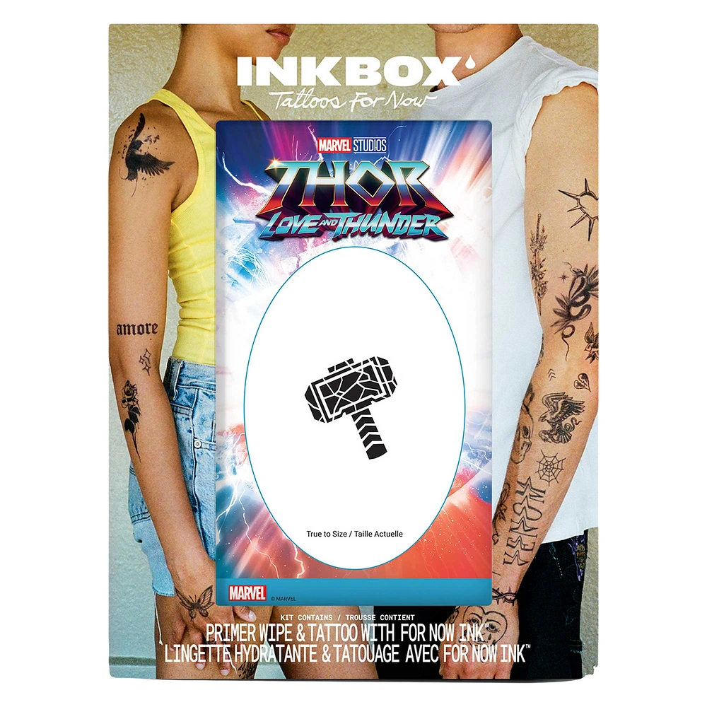 Inkbox Thor 2" x 2" Mjolnir Temporary Tattoo