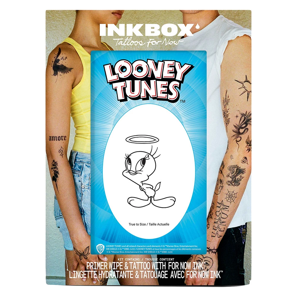 Inkbox Looney Tunes 3" x 3" Angel Tweety Temporary Tattoo