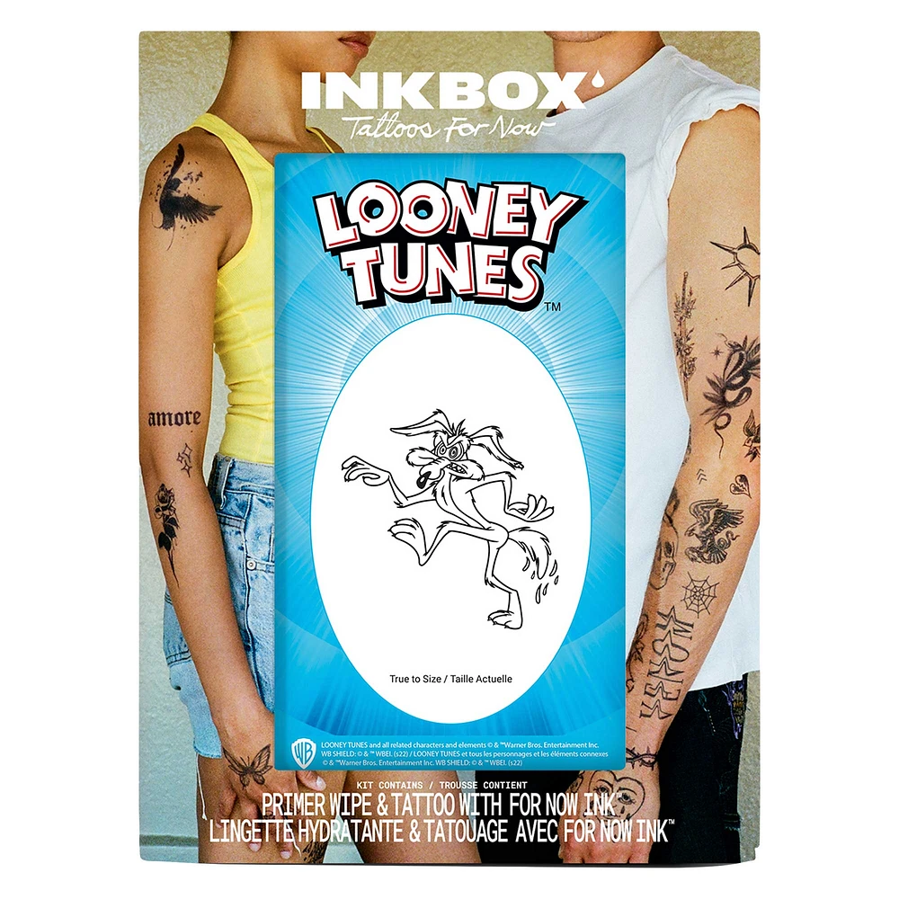 Inkbox Wile E. Coyote Looney Tunes 3" x 3" Temporary Tattoo