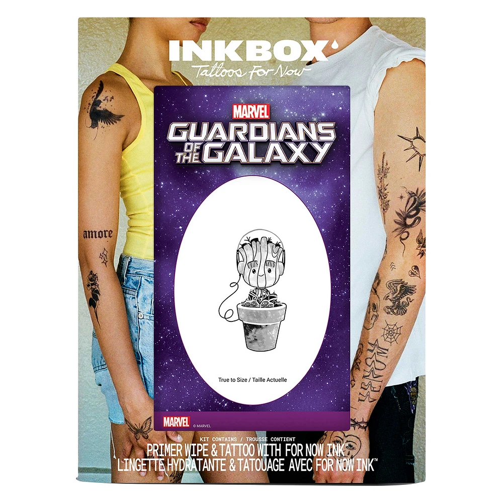 Inkbox Guardians of the Galaxy 3" x 3" Baby Groot Temporary Tattoo