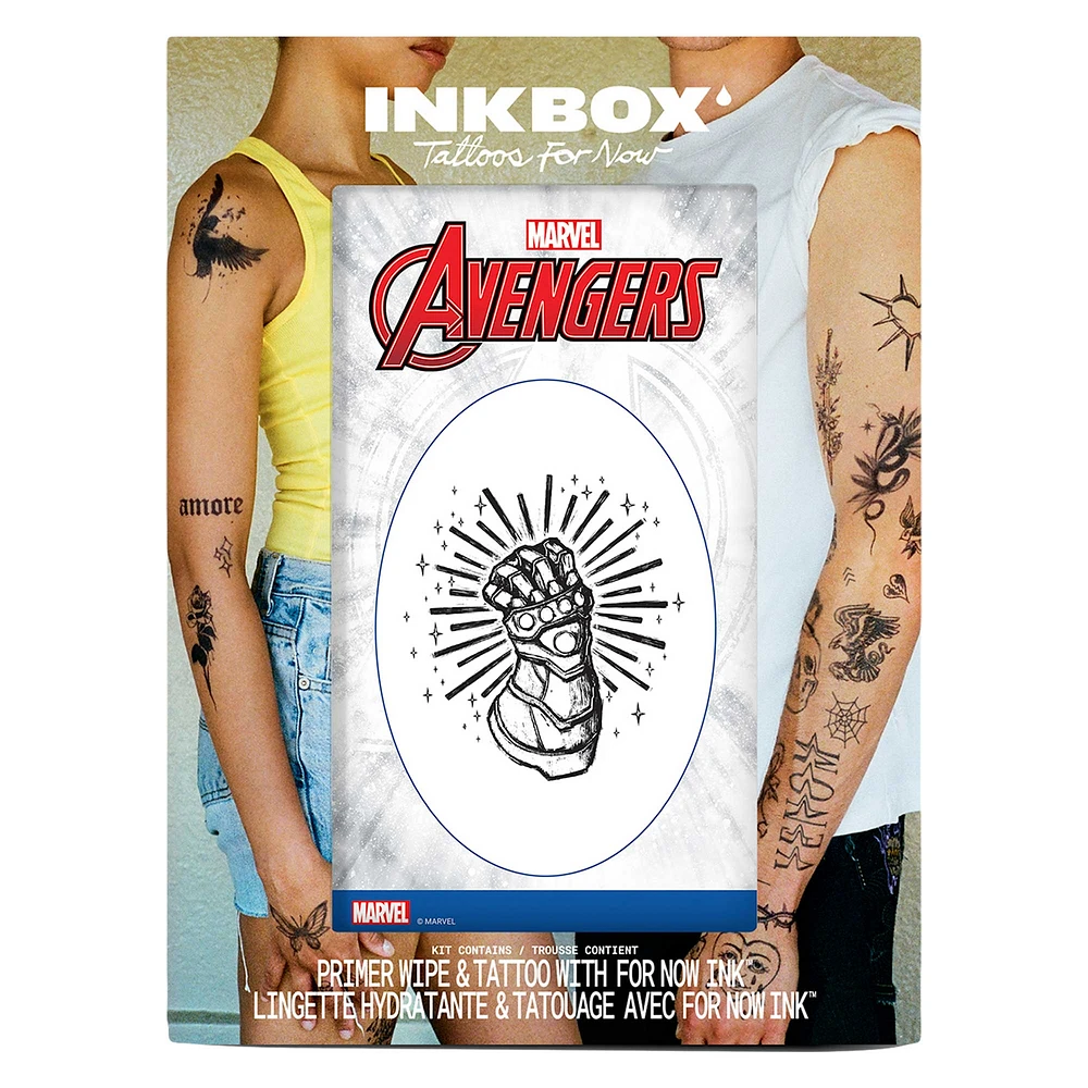 Inkbox The Avengers 4" Infinity Gauntlet Temporary Tattoo