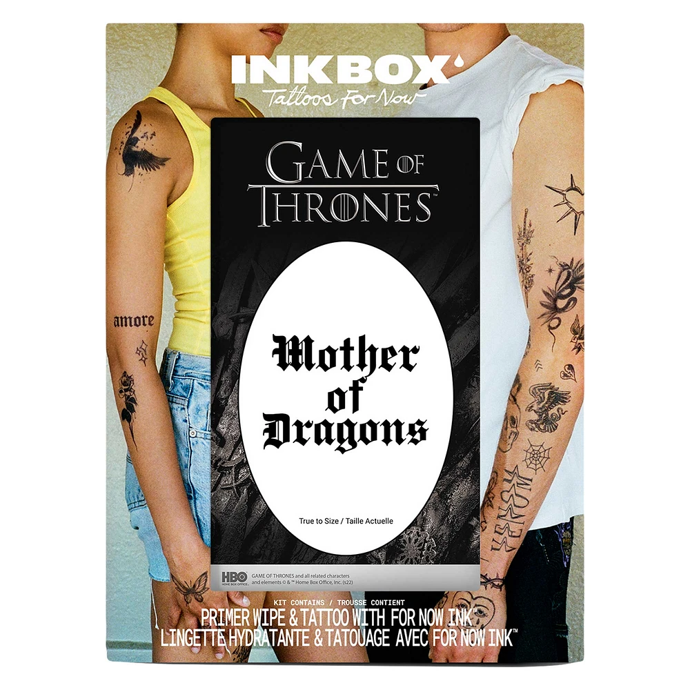 Inkbox Game of Thrones 4" Mother of Dragons Temporary Tattoo