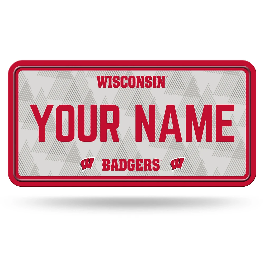 Wisconsin Badgers 6" x 12" Personalized License Plate