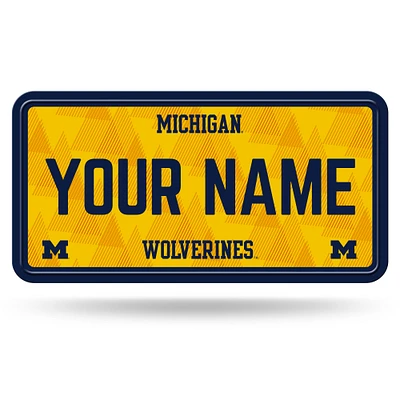 Michigan Wolverines 6" x 12" Personalized License Plate