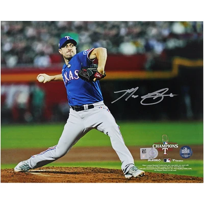 Max Scherzer Texas Rangers Autographed 2023 World Series Champions 8" x 10" Pitching Photograph