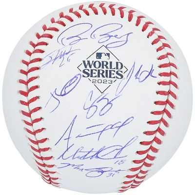 Texas Rangers Autographed 2023 World Series Champions Logo Rawlings Baseball with Multiple Signatures - Limited edition of 250