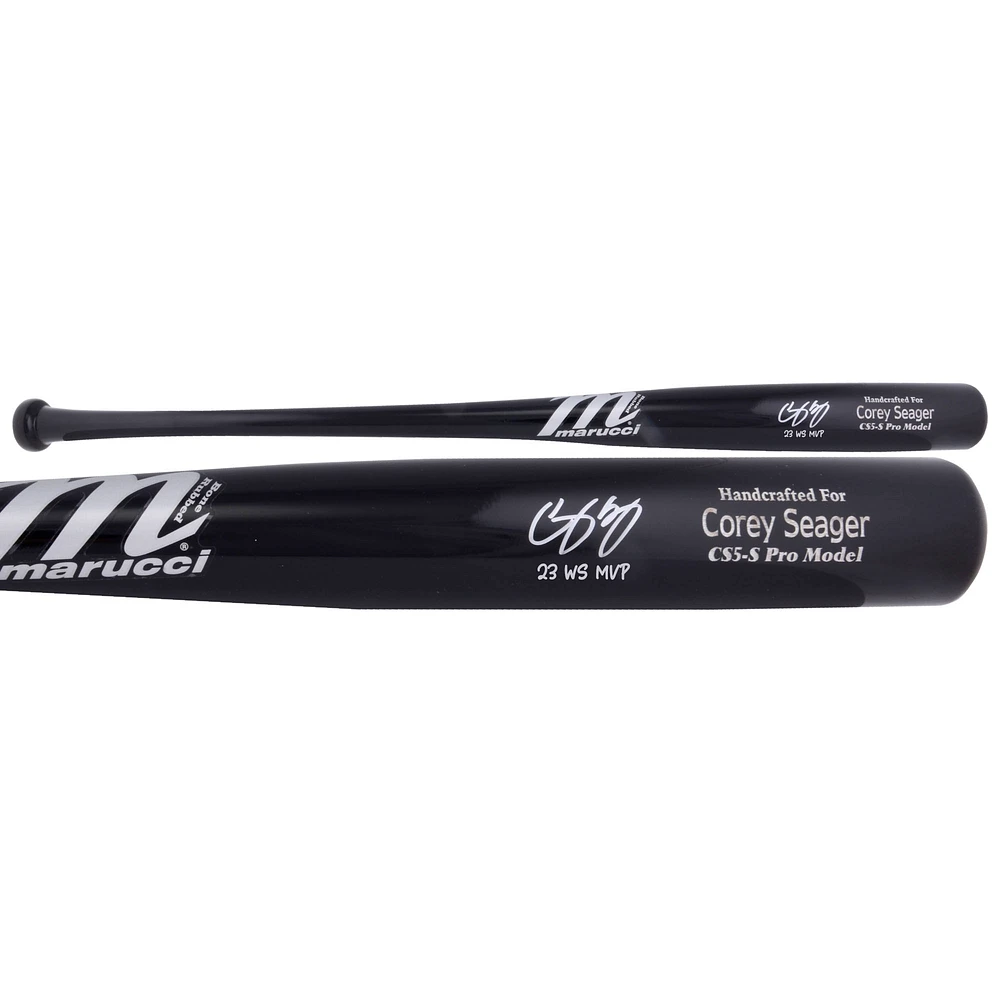 Corey Seager Texas Rangers Autographed 2023 World Series Champions Marucci Game Model Bat with "23 WS MVP" Inscription
