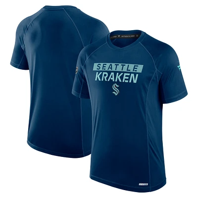 Men's Fanatics Deep Sea Blue Seattle Kraken Authentic Pro Rink Tech T-Shirt