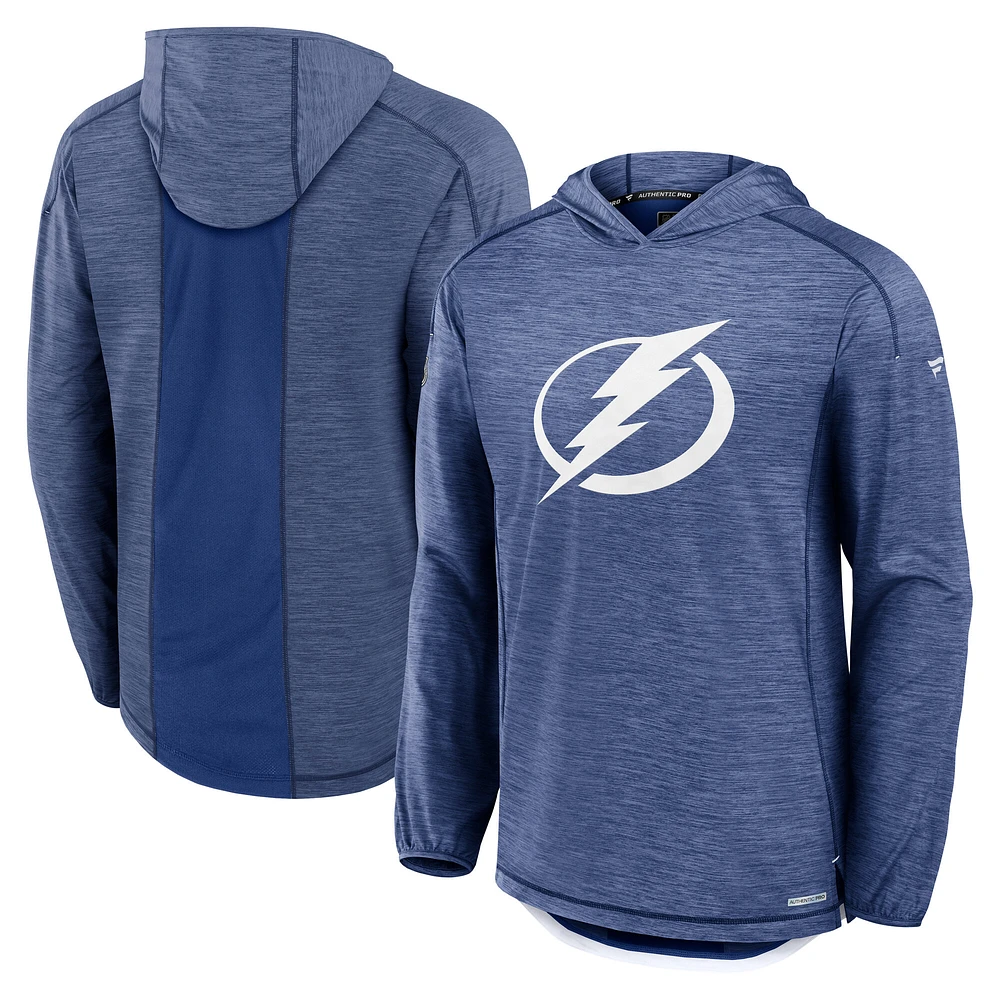 Men's Fanatics Blue Tampa Bay Lightning Authentic Pro Rink Lightweight Pullover Hoodie