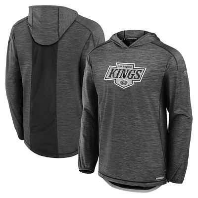 Men's Fanatics Black Los Angeles Kings Authentic Pro Rink Lightweight Pullover Hoodie