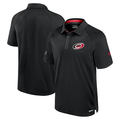 Men's Fanatics Black Carolina Hurricanes Authentic Pro Rink Polo