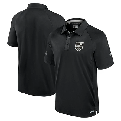 Men's Fanatics Black Los Angeles Kings Authentic Pro Rink Polo