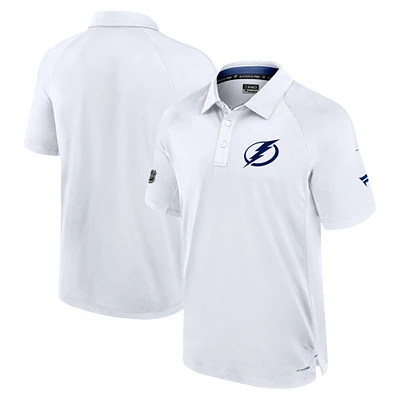 Men's Fanatics White Tampa Bay Lightning Authentic Pro Rink Polo