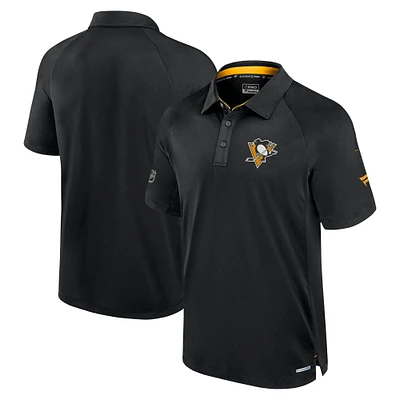Men's Fanatics Black Pittsburgh Penguins Authentic Pro Rink Polo