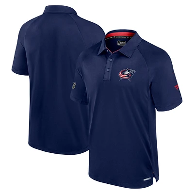 Men's Fanatics Navy Columbus Blue Jackets Authentic Pro Rink Polo