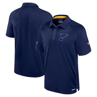 Men's Fanatics Navy St. Louis Blues Authentic Pro Rink Polo