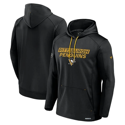 Men's Fanatics Black Pittsburgh Penguins Authentic Pro Rink Fleece Pullover Hoodie