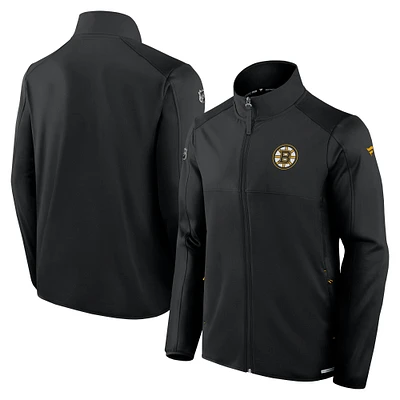 Men's Fanatics Black Boston Bruins Authentic Pro Rink Fleece Full-Zip Jacket