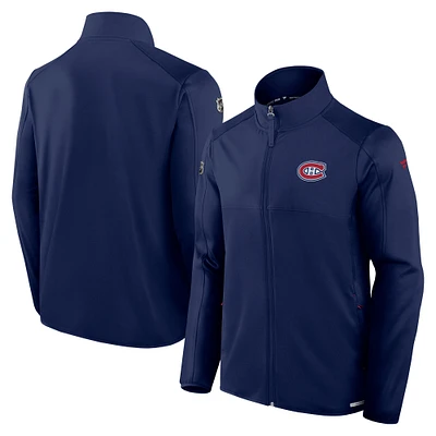 Men's Fanatics Navy Montreal Canadiens Authentic Pro Rink Fleece Full-Zip Jacket
