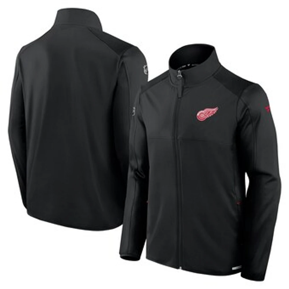 Men's Fanatics Black Detroit Red Wings Authentic Pro Rink Fleece Full-Zip Jacket