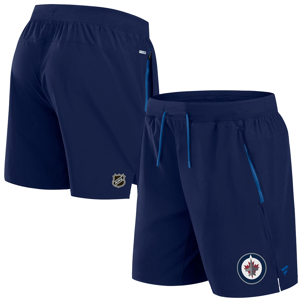 Men's Fanatics Navy Winnipeg Jets Authentic Pro Rink Performance Shorts