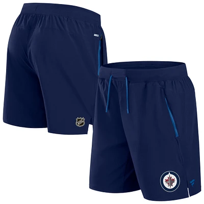 Men's Fanatics Navy Winnipeg Jets Authentic Pro Rink Performance Shorts