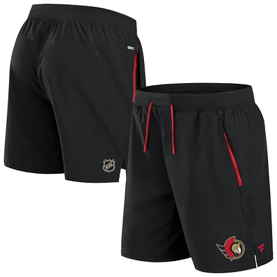 Men's Fanatics Black Ottawa Senators Authentic Pro Rink Performance Shorts