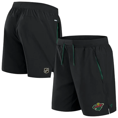 Men's Fanatics Black Minnesota Wild Authentic Pro Rink Performance Shorts