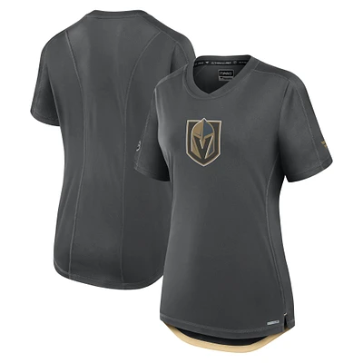Women's Fanatics Gray Vegas Golden Knights Authentic Pro Rink Tech T-Shirt