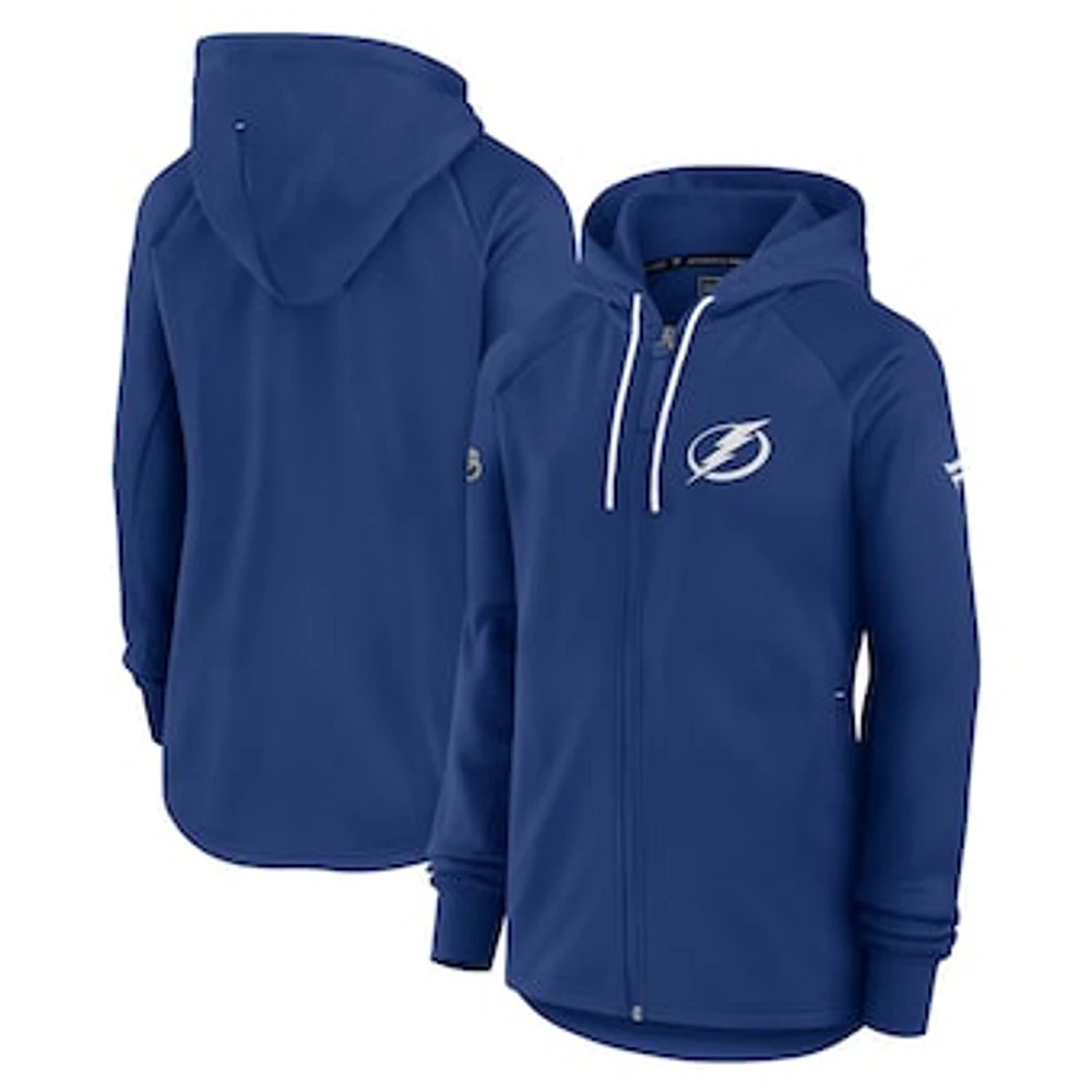Women's Fanatics Blue Tampa Bay Lightning Authentic Pro Rink Fleece Full-Zip Jacket