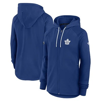 Women's Fanatics Blue Toronto Maple Leafs Authentic Pro Rink Fleece Full-Zip Jacket